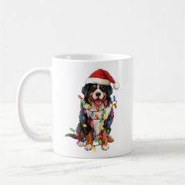 Gelukkige Kerstmis Berner Berg Hond Santa Hat Koffiemok