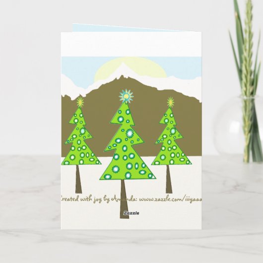 Gelukkige Kerstmis Feestdagen Kaart (Achterkant)