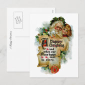 Gelukkige Kerstmis Feestdagenkaart (Voorkant / Achterkant)