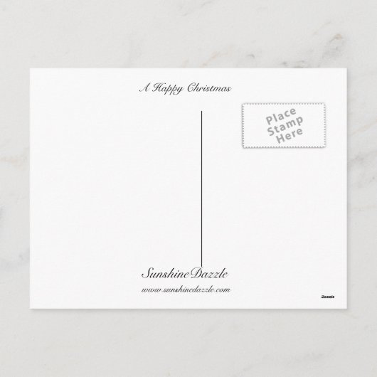 Gelukkige Kerstmis Feestdagenkaart (Achterkant)