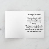 Gelukkige Kerstmis Grappige Kitty Kat Kous Feestdagen Kaart (Binnen)