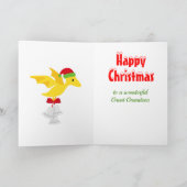 Gelukkige Kerstmis Grote Kleinzoon Dinosaurus T Re Kaart (Binnen)