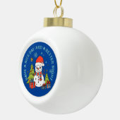 Gelukkige Kerstmis hebben een aardige dag & een be Keramische Bal Ornament (Rechts)