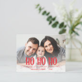 GELUKKIGE KERSTMIS HO HO HO FEESTDAGENKAART (Staand voorkant)