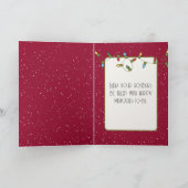 Gelukkige Kerstmis Hond in Sneeuw Kaart (Binnen)