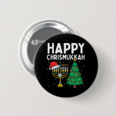 Gelukkige Kerstmis Joodse Kerstmis Chanoeka Ronde Button 5,7 Cm (Voorkant /achterkant)