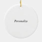 Gelukkige Kerstmis krans van de vakantie Keramisch Ornament (Achterkant)