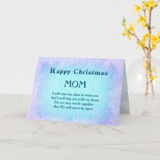 Gelukkige Kerstmis Moeder Afstand Groet Kaart (Gele Bloem)