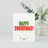 Gelukkige Kerstmis - nu waar mijn cadeaus zijn Feestdagenkaart (Staand voorkant)