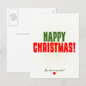 Gelukkige Kerstmis - nu waar mijn cadeaus zijn Feestdagenkaart (Voorkant / Achterkant)