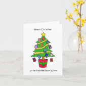 Gelukkige Kerstmis om Lover te boeken Kaart (Gele Bloem)