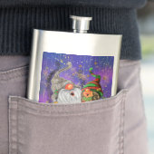 Gelukkige Kerstmis Paar Gnomen Flask Flacon (Voorbeeld)