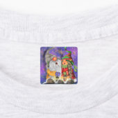 Gelukkige Kerstmis Paar Gnomen Labels (Aangebracht)