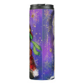 Gelukkige Kerstmis Paar Gnomen Thermische Tumbler Thermosbeker (Achterkant)