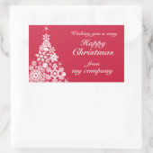 Gelukkige Kerstmis sneeuwvlok boom cadeau labels (Tas)