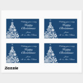 Gelukkige Kerstmis sneeuwvlok boom cadeau labels b (Vel)