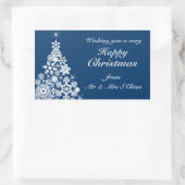 Gelukkige Kerstmis sneeuwvlok boom cadeau labels b (Tas)