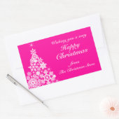 Gelukkige Kerstmis sneeuwvlok boom cadeau labels r (Envelop)