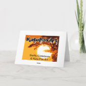 Gelukkige Kerstmis Staffy Feestdagen Kaart (Achterkant)