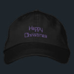 Gelukkige Kerstmis tekst viering Geborduurde Pet<br><div class="desc">Happy Christmas tekst viering Geborduurde Honkbal Petten of Petten. Kleurtype is zwart. Deze ontwerpkeuze legt de vreugdevolle en feestelijke geest van Kerstmis vast. U kunt de tekst op de voorkant van het pet plaatsen, langs de rand of zelfs aan de zijkant, afhankelijk van de stijl van het pet. Houd rekening...</div>