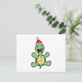 Gelukkige Kerstmis van de Schildpad Feestdagenkaart (Staand voorkant)