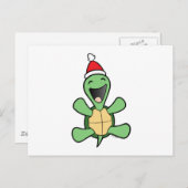 Gelukkige Kerstmis van de Schildpad Feestdagenkaart (Voorkant / Achterkant)