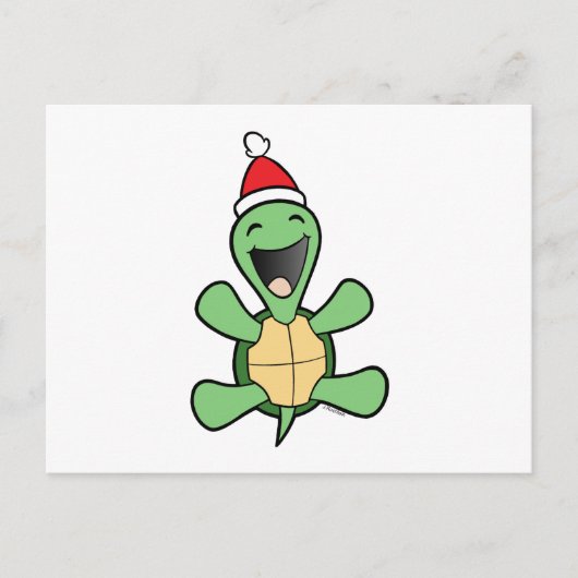 Gelukkige Kerstmis van de Schildpad Feestdagenkaart (Voorkant)