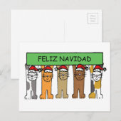 Gelukkige Kerstmis van Navidad van Feliz in het Feestdagenkaart (Voorkant / Achterkant)
