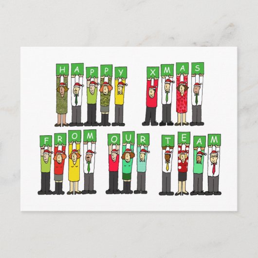 Gelukkige Kerstmis van Ons Team Feestdagenkaart (Voorkant)