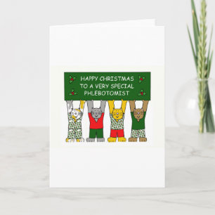 Gelukkige Kerstmis van Phlebotomist, de Katten van Feestdagen Kaart