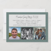 Gelukkige Kerstmis Vier Fotokaart Feestdagenkaart (Achterkant)