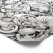 Gelukkige Kerstmis Volwassen Kleuring Poster (Hoek)