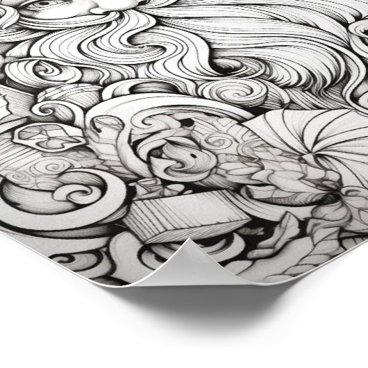 Gelukkige Kerstmis Volwassen Kleuring Poster (Hoek)