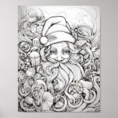 Gelukkige Kerstmis Volwassen Kleuring Poster (Voorkant)