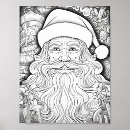 Gelukkige Kerstmis Volwassen Kleuring Poster