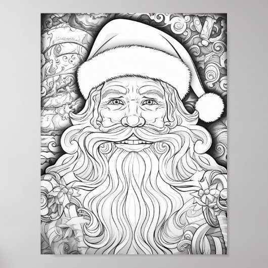 Gelukkige Kerstmis Volwassen Kleuring Poster (Voorkant)