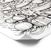 Gelukkige Kerstmis Volwassen Kleuring Poster (Hoek)