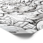 Gelukkige Kerstmis Volwassen Kleuring Poster (Hoek)