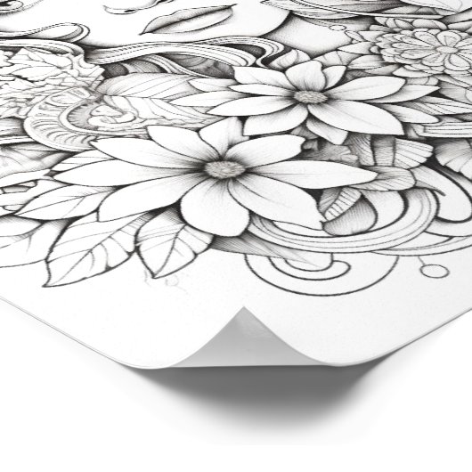 Gelukkige Kerstmis Volwassen Kleuring Poster (Hoek)