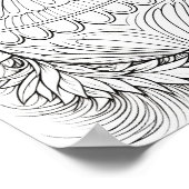 Gelukkige Kerstmis Volwassen Kleuring Poster (Hoek)