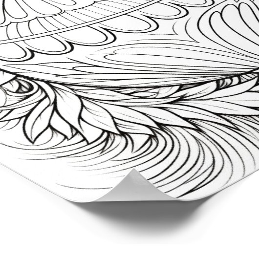 Gelukkige Kerstmis Volwassen Kleuring Poster (Hoek)