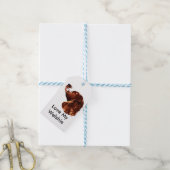 Gelukkige Kerstmis Welsh Springer Spaniel Cadeaulabel (Met Touw)