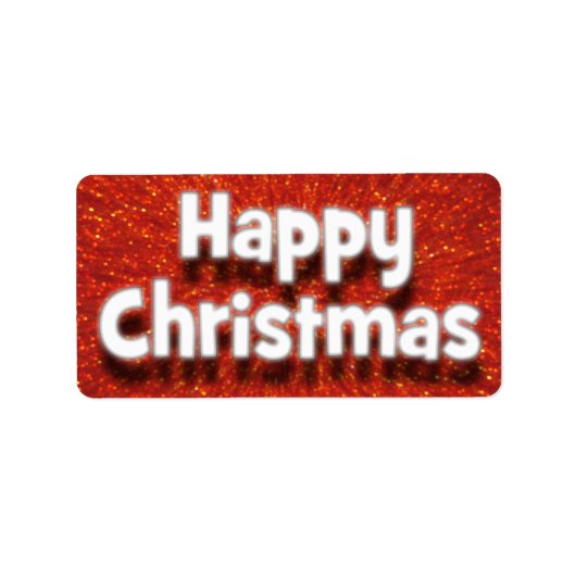 Gelukkige Kerstmisenvelop/Pakketgroeten Sticker (Voorkant)