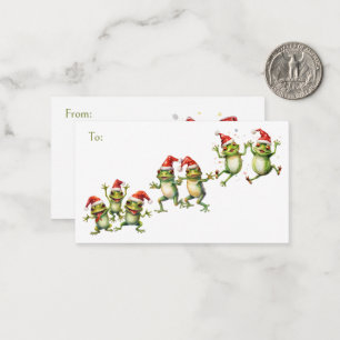 Gelukkige Kerstmiskikkers aan/van gift vlakke nota Notitiekaartje