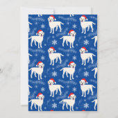 Gelukkige Kerstmislabradors in de Sneeuw Feestdagenkaart (Achterkant)