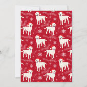 Gelukkige Kerstmislabradors in de Sneeuw Feestdagenkaart (Achterkant)