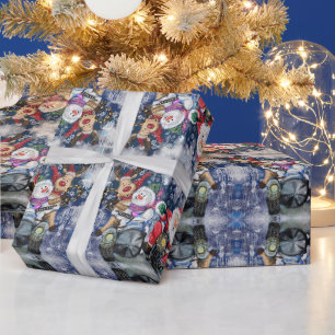 Gelukkige Kerstmisvrienden Grappig Gift Verpakkend Cadeaupapier
