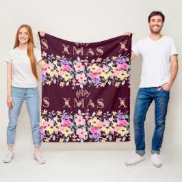 Gelukkige Kerstvakantie Elegant Fleece Deken