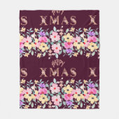 Gelukkige Kerstvakantie Elegant Fleece Deken (Voorkant)