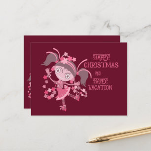 GELUKKIGE KERSTVAKANTIE WENS VOOR VRIEND BRIEFKAART